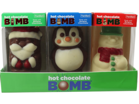 Frankford Assorted Hot Chocolate BOMB® Shapes- Santa, Penguin, Snowman, 12 ct Supply