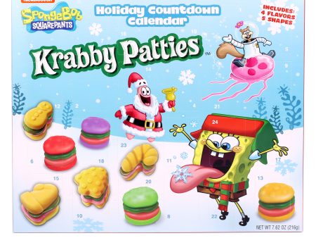 SpongeBob SquarePants Gummy Krabby Patties Advent Calendar, 7.62 Ounces Online Hot Sale