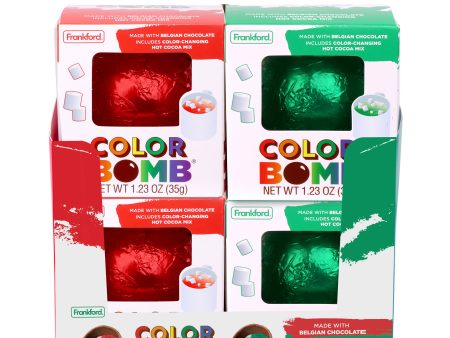 Assorted Red & Green Color Hot Chocolate BOMB®,  12 Pack For Cheap