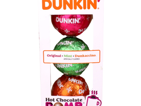 Dunkin  3 Pack Hot Chocolate BOMB® Gift Set Fashion