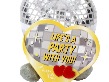 Disco Heart Plush Toy with Gummy Candy Hearts, 1 oz Hot on Sale