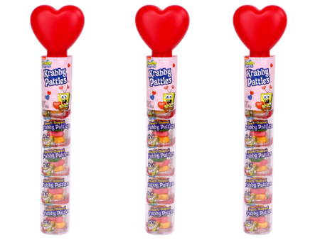 Krabby Patties Gummy Heart Tube Topper, 3 Pack Online Hot Sale