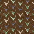 The Great Outdoors Brown Deer Reindeer Buck Woodland on White Fabric by the yard on Sale