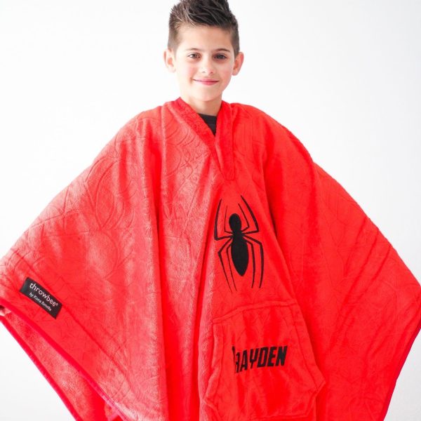 Personalized Spider-Man Throwbee® 50  x 60  Wearable Plush Throw Fashion