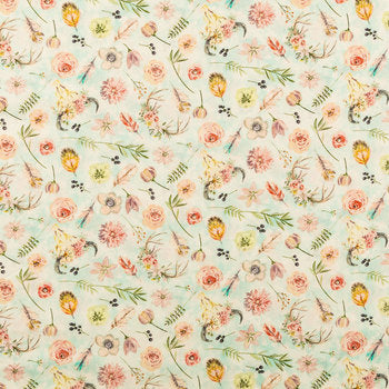 Woodland Floral Buck Head Fabric by the yard For Discount