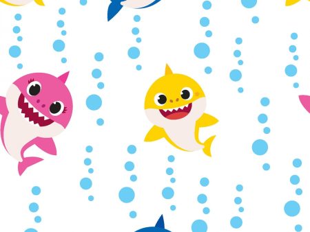 Baby Shark Family Bubble Blast Fabric by the yard Supply