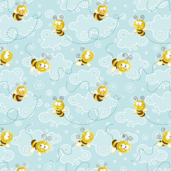 Bees Frogland Friends by Nidhi Wadhwa Insects Fabric by the yard Sale