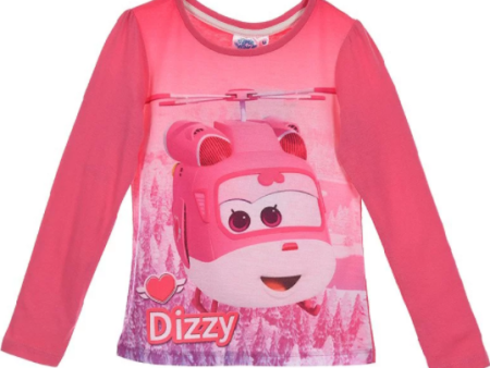 Super Wings Dizzy Long Sleeved T-Shirt Pink on Sale