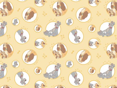 Disney Lady and The Tramp Family Fabric by the yard Online Hot Sale