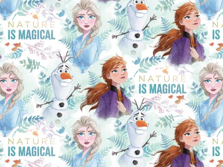 Disney Frozen 2 Nature in Magical Fabric by the yard Cheap