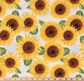 Sunflower Floral Fabric by the yard Online Sale