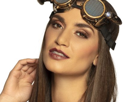 Steampunk Schweißerbrillle mit Licht Online