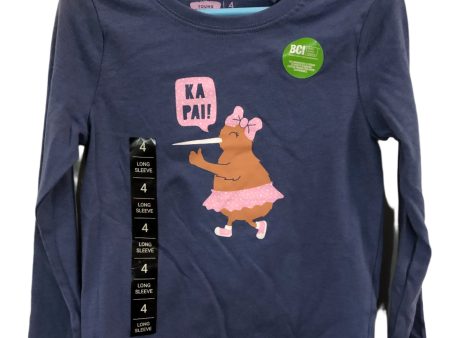 Ka Pai Kiwi T-shirt Long Sleeved Blue Online Hot Sale