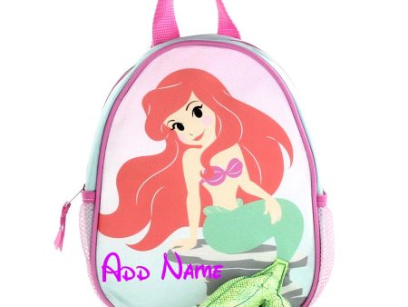 Personalized Ariel The Little Mermaid 10 Inch Mini Backpack with Harness For Discount