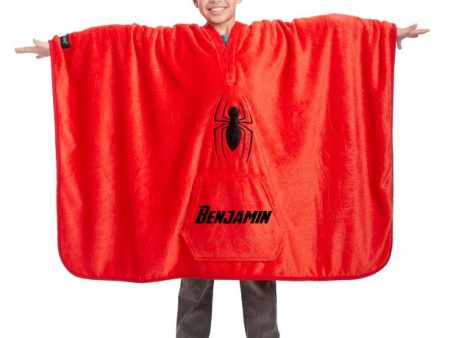 Personalized Spider-Man Throwbee® 50  x 60  Wearable Plush Throw Fashion