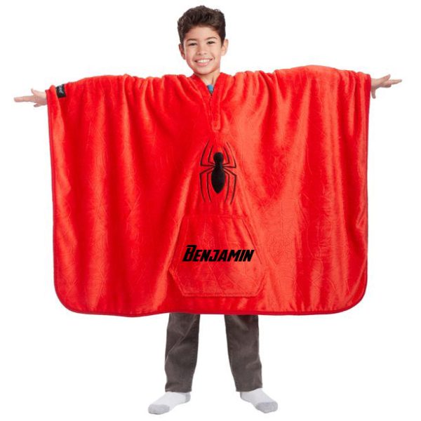 Personalized Spider-Man Throwbee® 50  x 60  Wearable Plush Throw Fashion