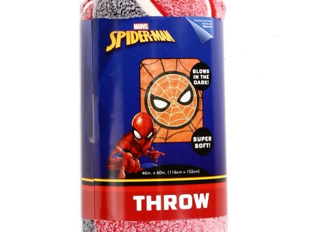 Spider-Man Glow In The Dark 46  x 60  Super Soft Plush Throw Sale