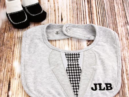 Personalized Baby Boy s Bib & Booties Set on Sale