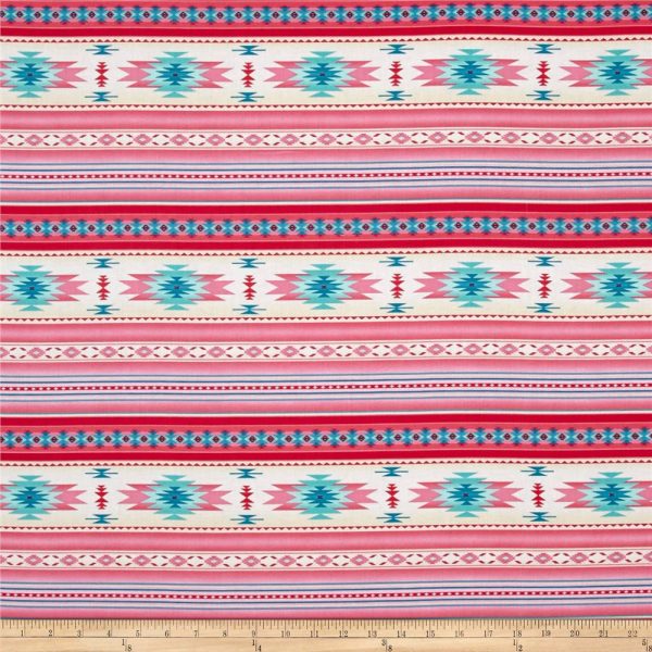 Tucson Aztec Pink Teal Fabric by the yard Cheap