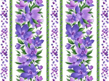 Catalina Ultra Violet Floral Lilac Fabric by the yard Online now