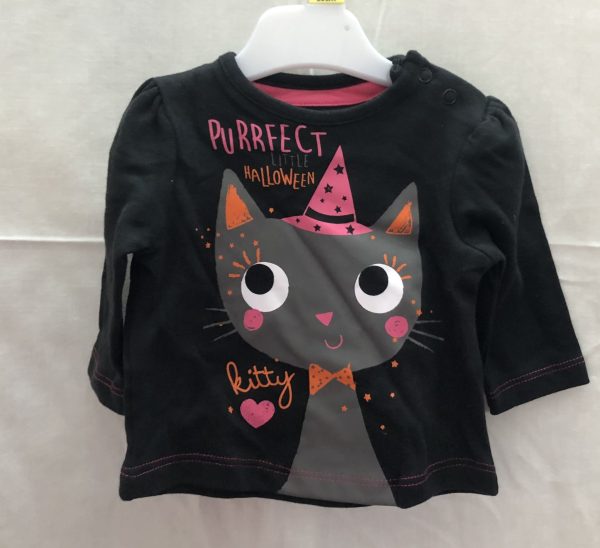 Purrfect Little Halloween Kitty T-Shirt Long Sleeved on Sale