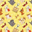 Toss Dogs Puppy Animals Fabric by the yard Online now