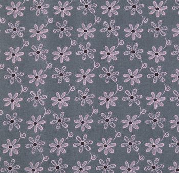 The Madison Collection Daisy on Dark Gray Fabric by the yard Supply