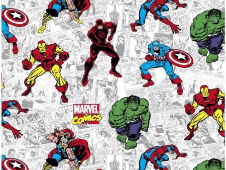 Marvel Avengers Action Comic Fabric by the yard Supply