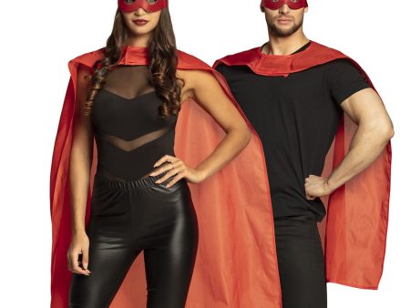 Superhero Set Cape und Maske Rot For Sale