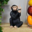 THE ENCHANTED GARDEN Black Rude Monkey Figurine Home Decor Animal Ornaments And Sculptures Online Sale