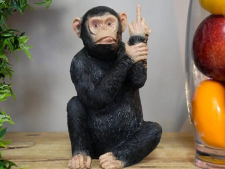 THE ENCHANTED GARDEN Black Rude Monkey Figurine Home Decor Animal Ornaments And Sculptures Online Sale