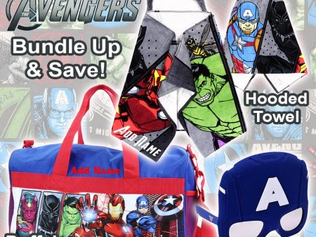 Personalized 3-Piece Lil  Splasher Gift Bundle - Avengers (Captain America) Fashion