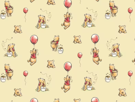 Disney Winnie The Pooh Balloon Fabric by the yard Fashion