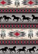 Tucson Aztec Horses Fabric by the yard on Sale