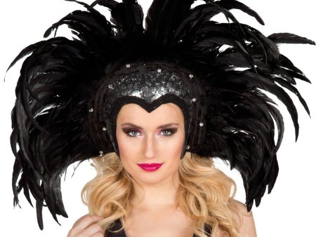 Showgirl Elona Kopfschmuck schwarz-silber Online Sale