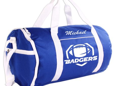 Personalized Sport Gym Roll Duffel Bag - Football (Available in 4 Colors) Discount