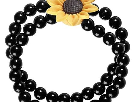 Hippie Perlenarmband mit Sonnenblume For Cheap