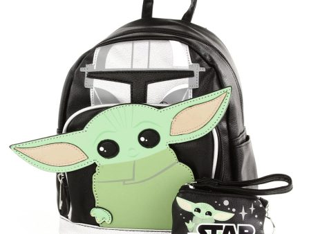 Star Wars Mandalorian The Child Women s PU Mini Backpack with Detachable Coin Purse Discount