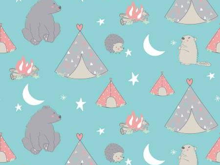 Camp Wee One Campsite Fabric by the yard Discount