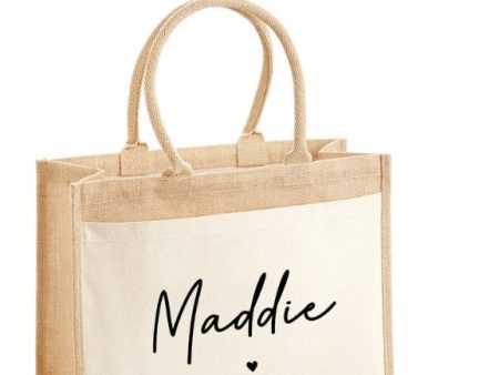 PERSONALISED Jute Bag **name only Online Hot Sale