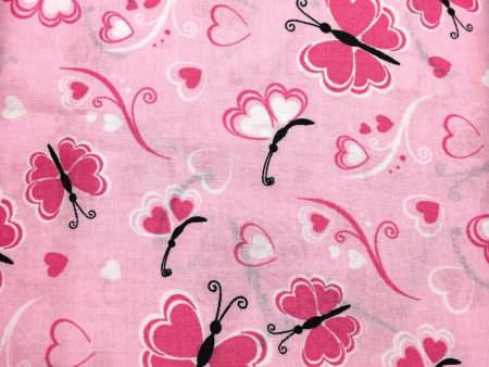 Butterflies Pink Butterfly Fabric by the yard Fashion