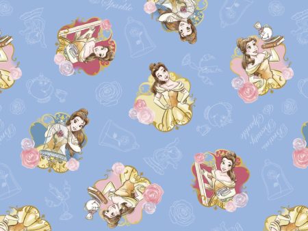 Disney Princess Belle Brains Beauty and the Beast Fabric by the yard Online Hot Sale