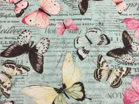 Butterflies Shabby Butterfly Fabric by the yard For Discount