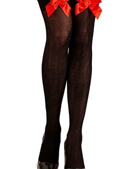 Thigh High Strümpfe mit Schleife 70 DEN schwarz Online Sale