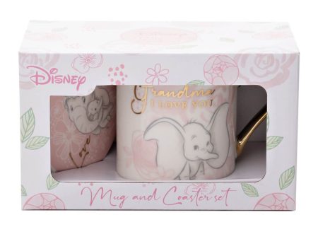 Dumbo Mug and Coaster - Grandma I Love You Cheap