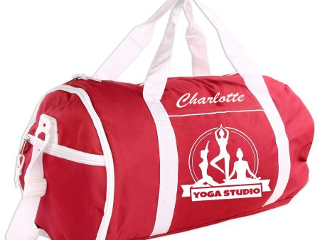 Personalized Sport Gym Roll Duffel Bag - Yoga (Available in 4 Colors) on Sale