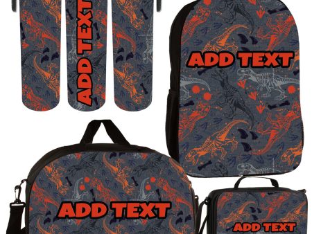 Personalized Backpacks, Lunch Bags, Duffel Bags, or Water Bottles with Full-Color - Dino Fossils Sale