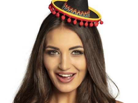 Mini Sombrero mit Bommeln on Sale