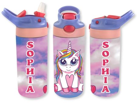 Personalized Kids  12oz Double Walled Stainless Steel Bottle - Unicorn Baby Online Hot Sale