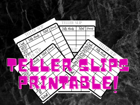 Printable Teller Slips on Sale